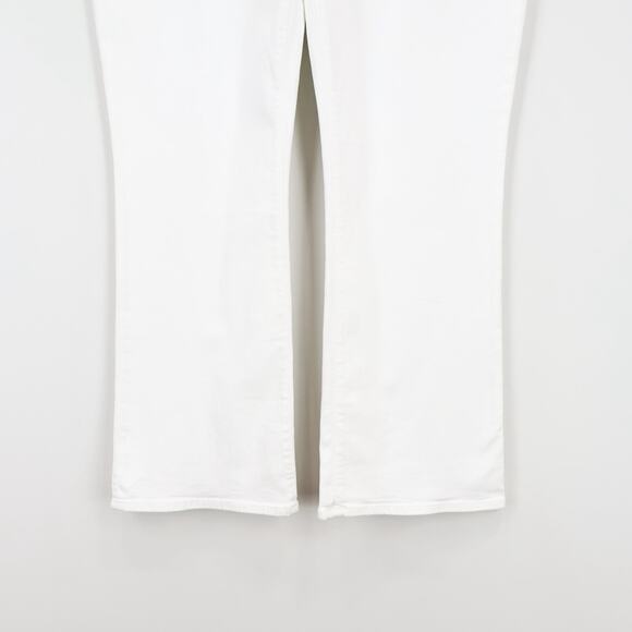 NWT Madewell Kick Out Flare Leg Mid Rise Crop Jeans In Pure White Size 33 - Picture 7 of 9